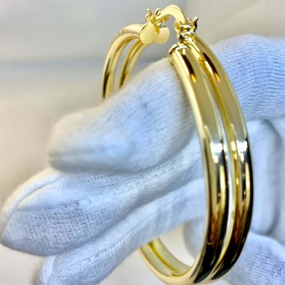 New Smooth 18K Gold Filled Earrings